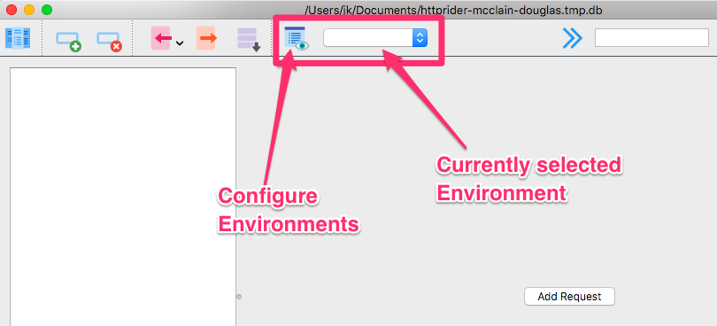 Environments Menu